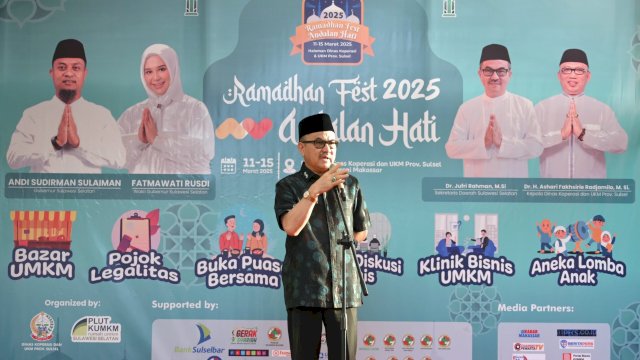 Sekda Sulsel, Jufri Rahman Buka Ramadhan Fest Andalan Hati.