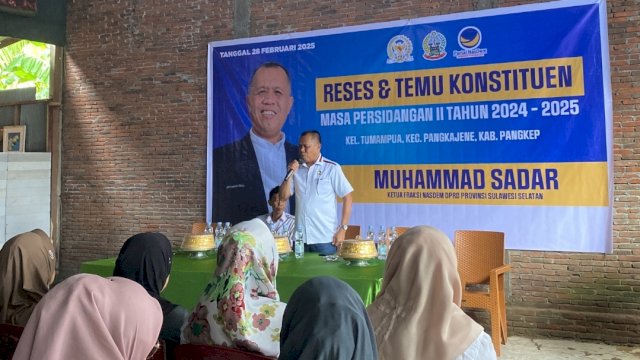 Ketua Fraksi NasDem DPRD Sulawesi Selatan, Muhammad Sadar.