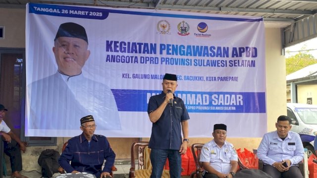 Ketua Fraksi NasDem DPRD Sulawesi Selatan, Muhammad Sadar.