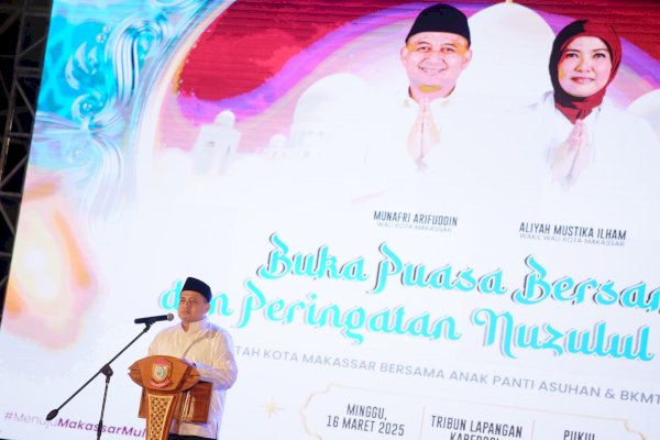 2.600 Anak Yatim dan 1.000 BKMT Hadiri Buka Puasa dan Tarawih Bersama Pemkot Makassar