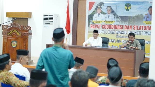 Bupati Luwu Patahudding Pimpin Rakor dengan Kades.