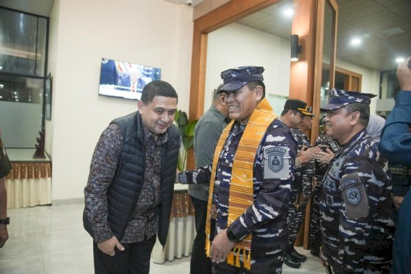Kunker di Sulsel, Wali Kota Makassar Munafri Arifuddin Jemput KSAL Muhammad Ali di Lanud Sultan Hasanuddin