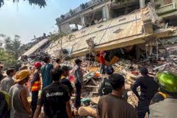 Bau Mayat Memenuhi Kota di Pusat Gempa Myanmar, Korban Tewas Capai 3.354 Orang