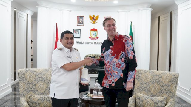 Wali Kota Makassar, Munafri Arifuddin menerima kunjungan Deputy Head of Mission of The Kingdom of The Netherlands in Indonesia.
