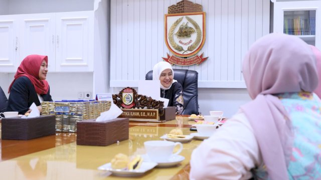 Wakil Wali Kota Makassar, Aliyah Mustika Ilham, menerima audiensi Dewan Pengurus Cabang Komunitas Ibu Cerdas Indonesia (KICI) Kota Makassar.