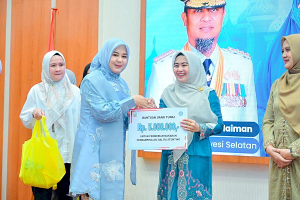Wagub Sulsel Fatmawati Rusdi Sumbangkan Gaji untuk Penanganan Stunting dan Anak Putus Sekolah
