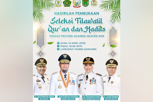 Seleksi Tilawatil Qur’an dan Hadits Tingkat Provinsi Sulsel Digelar, Luwu Utara Jadi Tuan Rumah 2025