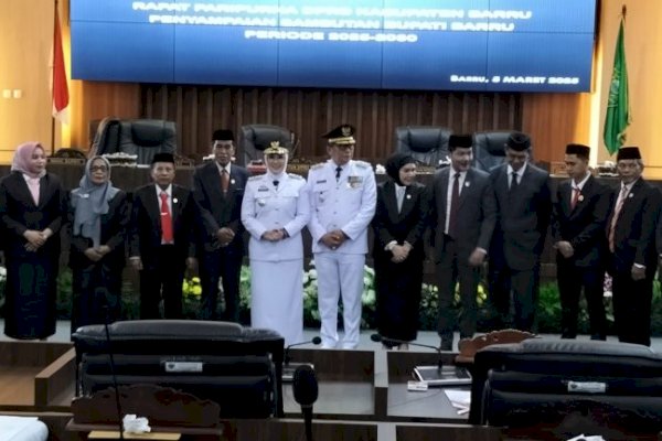 Ketua DPRD Barru Pimpin Rapat Paripurna DPRD Barru Tentang Pidato Resmi Bupati Barru Periode 2025-2030