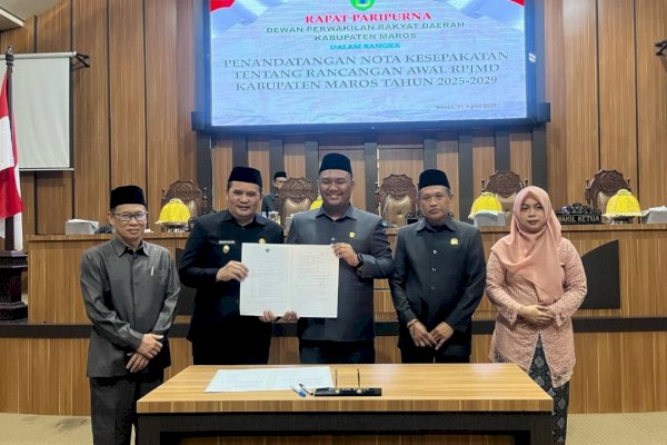 Pemkab Maros Serahkan Rancangan Awal RPJMD, Target Rampung Agustus 2025