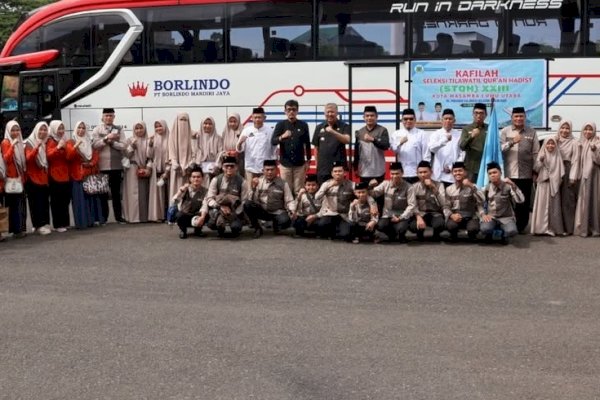 Bupati Irwan Lepas Kafilah STQ Pinrang Menuju Kebaupaten Luwu Utara