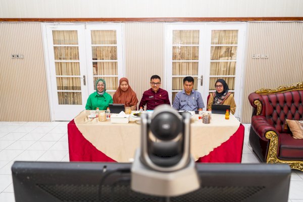 Sekda Jufri Rahman Ikuti Virtual Entry Meeting Pemeriksaan LKPD oleh BPK RI