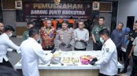 Polrestabes Makassar Musnahkan Narkoba Senilai Rp 19 Miliar 