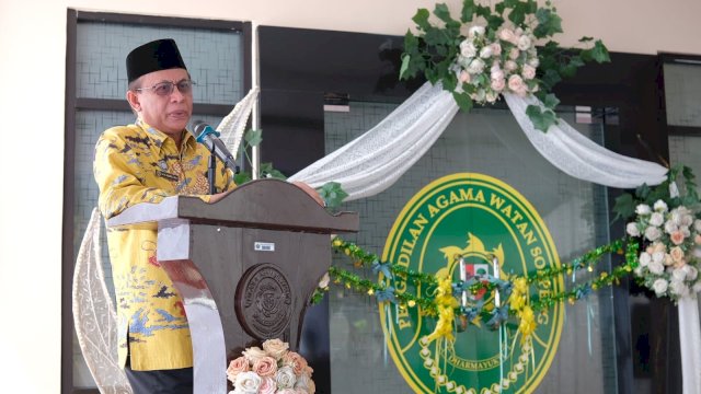 Andi Ibrahim Resmikan Gedung PTSP Pengadilan Agama Watansoppeng.