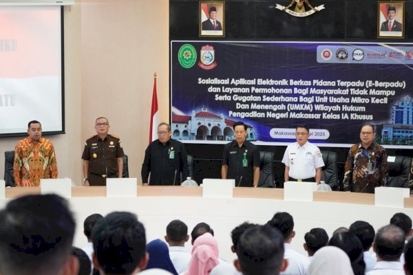 Waket DPRD Makassar Andi Suharmika Hadiri Peluncuran Aplikasi E-Berpadu di PN, Dukung Digitalisasi Layanan Hukum