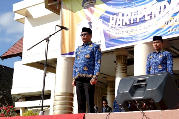 Wabup Soppeng Selle Pimpin Langsung Upacara Peringatan Hardiknas ke-37 Tahun 2025