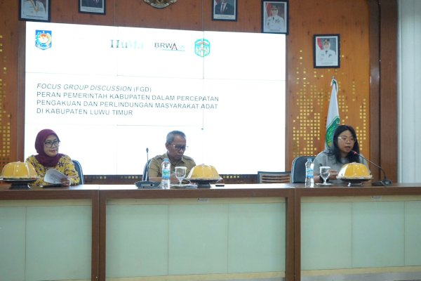 Sekda Buka Kegiatan FGD, Bahas Strategi Pengakuan dan Perlindungan Masyarakat Adat Lutim