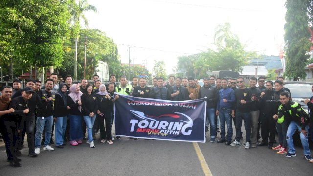 Ketua DPRD Sinjai Andi Jusman Bersama Forkopimda Gelar Touring Merah Putih,