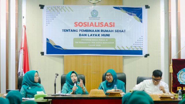 Pokja III TP PKK Kota Makassar Bina Kader Jadi Pembina Rumah Sehat dan Layak Huni.