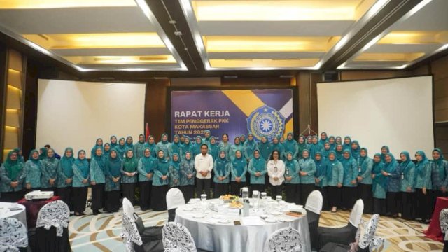 Melinda Aksa Pimpin Raker TP PKK Kota Makassar.