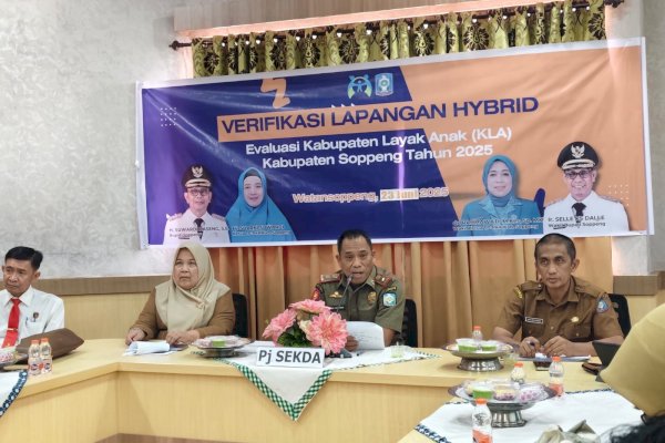 Pemkab Soppeng Gelar Verifikasi Lapangan Hybrid, Evaluasi Kabupaten Layak Anak Tahun 2025