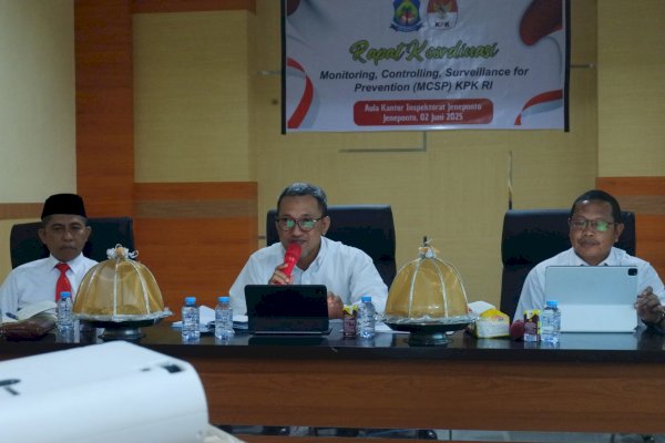 Bupati Paris Yasir Hadiri Rakor MCSP dari KPK RI, Komitmen Dorong Perbaikan Semua Sektor Pemerintahan