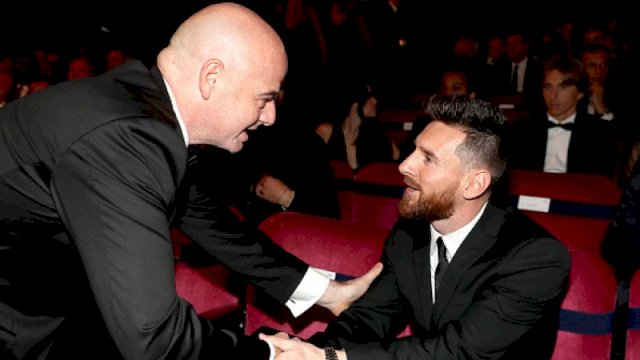 Presiden FIFA Gianni Infantino Puji Messi yang Cetak Gol Indah dari Tendangan Bebas