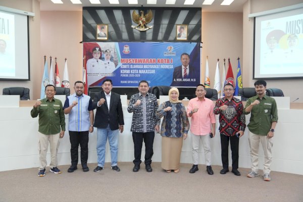 Munafri-Aliyah Hadiri Musyawarah I KORMI Makassar, Dukung Penguatan Olahraga Rekreasi