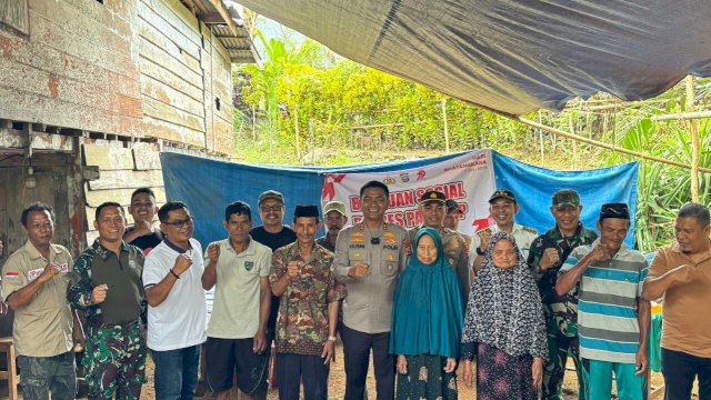 Dihadiri Ketua DPRD Haris Gani, Polres Pangkep Gelar Bhakti Sosial di Kampung Minggi: Wujud Nyata Pengabdian Polri