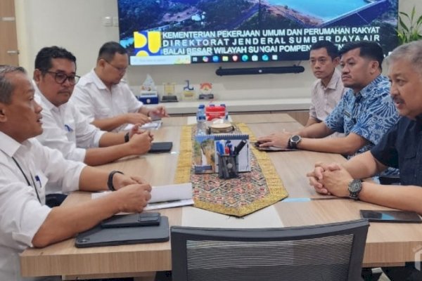 Bupati Pinrang Koordinasi dengan BBWS Pompengan Jeneberang, Paparkan Kondisi Bendungan Benteng