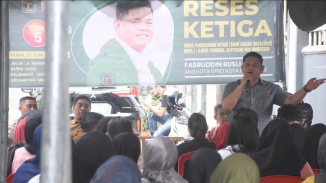 Anggota DPRD Kota Makassar, Fasruddin Rusli menggelar Reses Ketiga Masa Persidangan III Tahun 2024 - 2025.