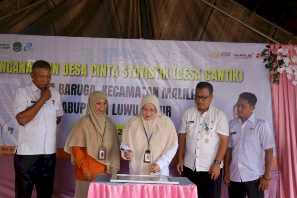 Pemkab Lutim dan BPS Canangkan Desa Baruga Sebagai Desa Cantik 2025