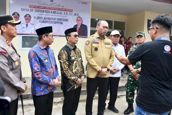 Bupati Suwardi Haseng Dampingi Sekjen Kemensos Tinjau Kesiapan Pembangunan Sekolah Rakyat di Soppeng