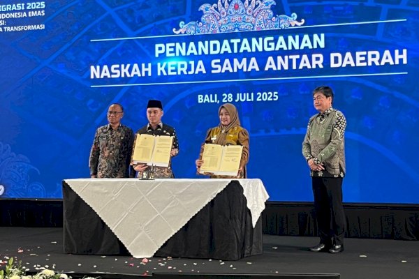 Pemkab Sidrap Tandatangani Kesepakatan Kerja Sama Daerah di Rakernas Transmigrasi 2025