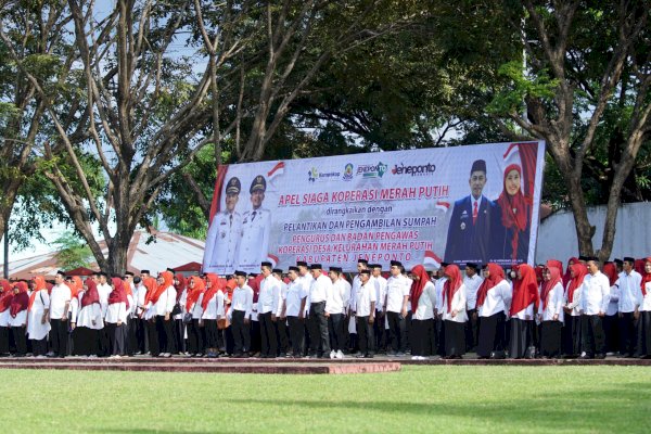 Pemkab Jeneponto Gelar Apel Siaga Koperasi Merah Putih Dirangkaikan Pelantikan Pengurus-Pengawas