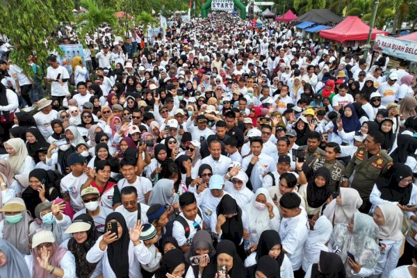 Jalan Sehat Anti Mager di Belopa Padat Merayap, Andi Sudirman: Alhamdulillah Berjalan Sukses-Lancar