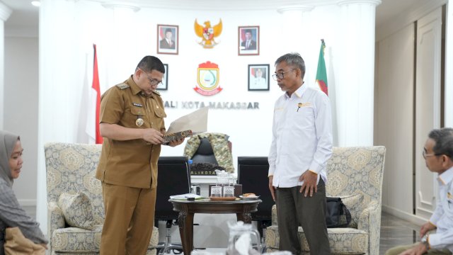 Rektor Universitas Pejuang Republik Indonesia (UPRI) Makassar, Darwis Nur Tinri, bertemu Wali Kota Makassar, Munafri Arifuddin.