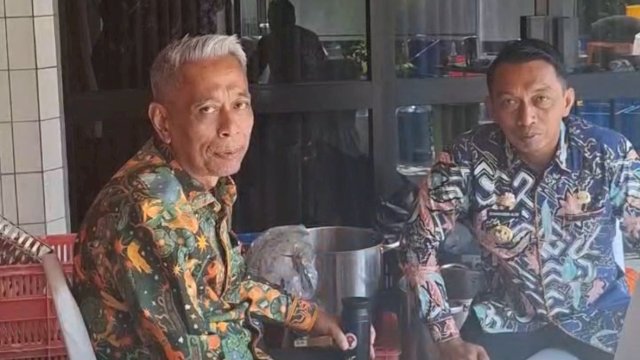 Wakil Menteri Sosial RI, Agus Jabo Priyono, bersama Bupati Sidenreng Rappang (Sidrap), Syaharuddin Alrif.