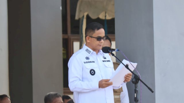 Wakil Bupati Pinrang, Sudirman Bungi, S.IP., M.Si memimpin langsung upacara peringatan Hari Koperasi Nasional (Harkopnas) ke-78 Tahun 2025.