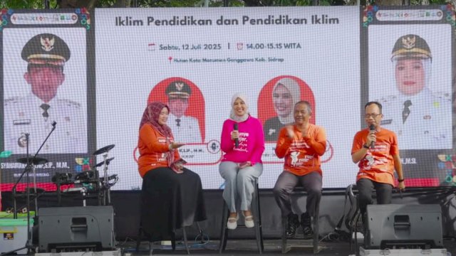 Najelaa Shihab, pendiri Guru Belajar Foundation, hadir pada hari pertama penyelenggaraan Temu Pendidik Nusantara XII (TPN XII) di Kabupaten Sidenreng Rappang (Sidrap).