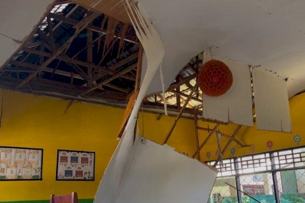 Plafon Runtuh di SDN 15 Salolo, DPRD Palopo Berkoordinasi dengan Pemkot untuk Perbaikan