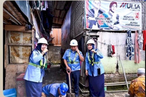 PDAM Makassar Kembali Pasang Sambungan Air Gratis Bagi Warga Berpenghasilan Rendah, Kali Ini di Kampung Berua