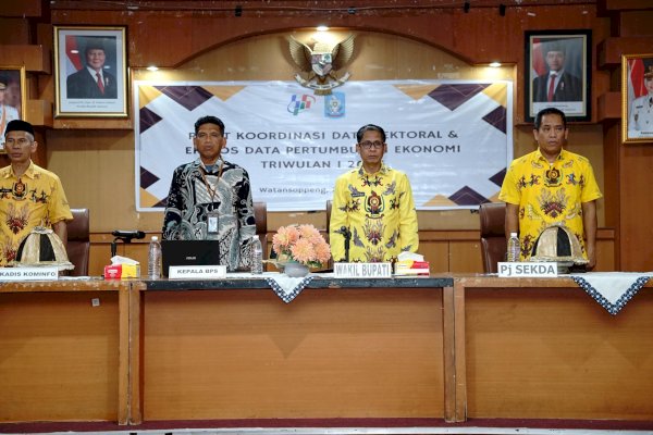 Pemkab Soppeng dan BPS Gelar Rakor Data Sektoral Ekspor Pertumbuhan Ekonomi Triwulan I 2025