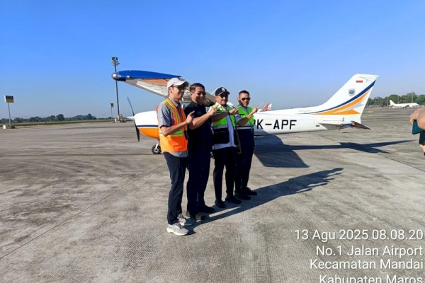 Dishub Sulsel dan API Banyuwangi Tinjau Bandara Arung Palakka dan Potensi Waterbase