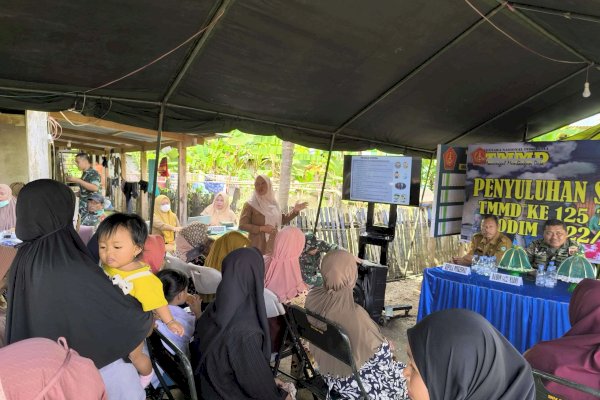 Satgas TMMD ke-125 Kodim 1422/Maros Gelar Penyuluhan Kesehatan