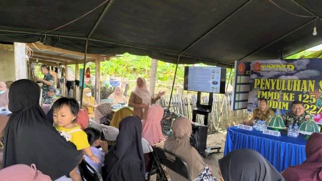 Satgas TMMD ke-125 Kodim 1422/Maros Gelar Penyuluhan Kesehatan