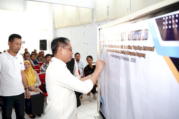 Wabup Soppeng Tekankan dan Tandatangani Komitmen Laporan Faktual Rembuk Tematik Stunting