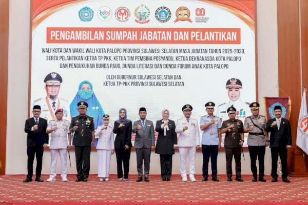 Lantik Naili-Akhmad Syarifuddin, Gubernur Sulsel: Palopo Harus Jadi Sentra Pembangunan Luwu Raya