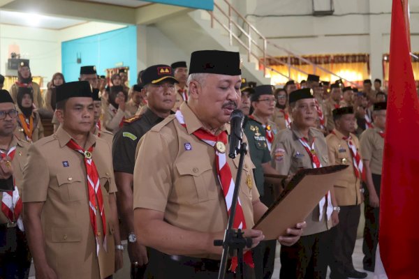 Bupati Irwan Hamid Resmi Pimpin Pramuka Pinrang Masa Bakti 2025–2030