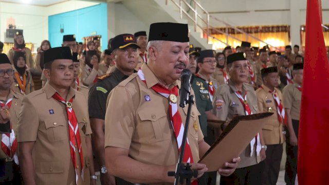 Pelantikan Bupati Pinrang H. A. Irwan Hamid, S.Sos sebagai Ketua Majelis Pembimbing Cabang (Mabicab) Kwartir Cabang (Kwarcab) Gerakan Pramuka Pinrang.