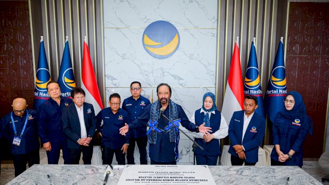 Ketua Umum DPP Partai NasDem, Surya Paloh, Resmikan Kantor DPW NasDem Sulsel.
